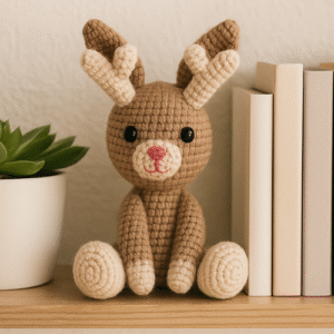 Jackalope Amigurumi Crochet Pattern – Mythical Creature Plush | Digital PDF Download