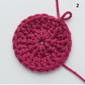 Strawberry purse free crochet pattern: Base Circle Detail