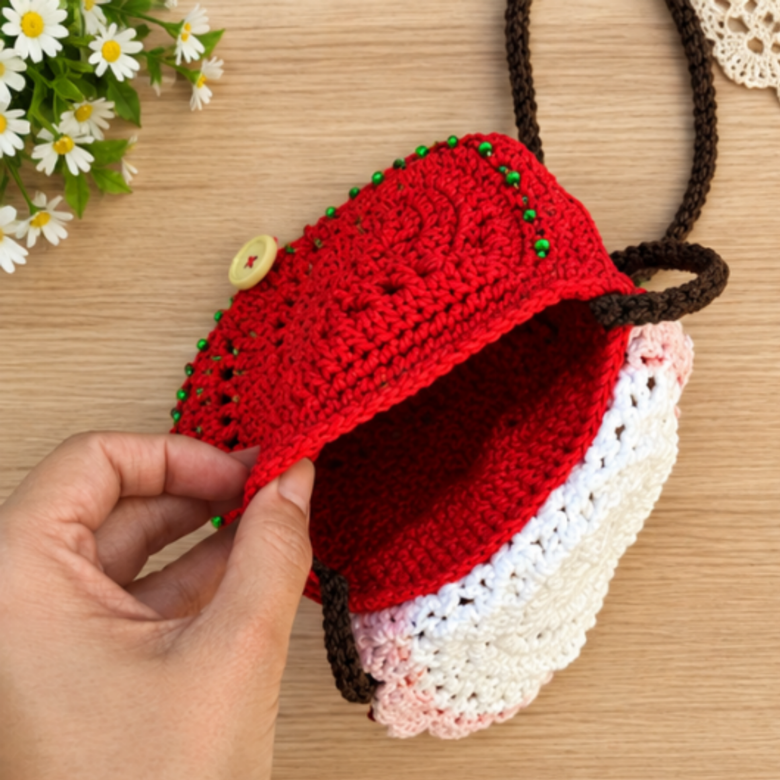 Crochet Strawberry Purse Pattern - Image 2