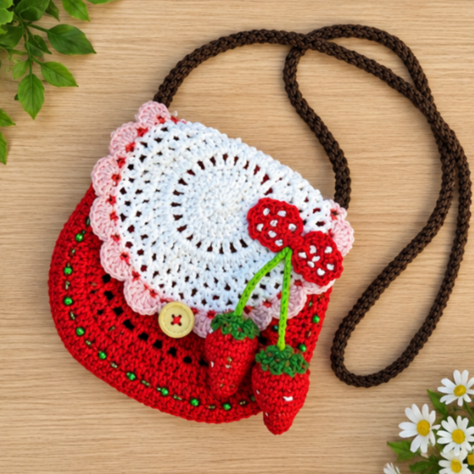 Crochet Strawberry Purse Pattern
